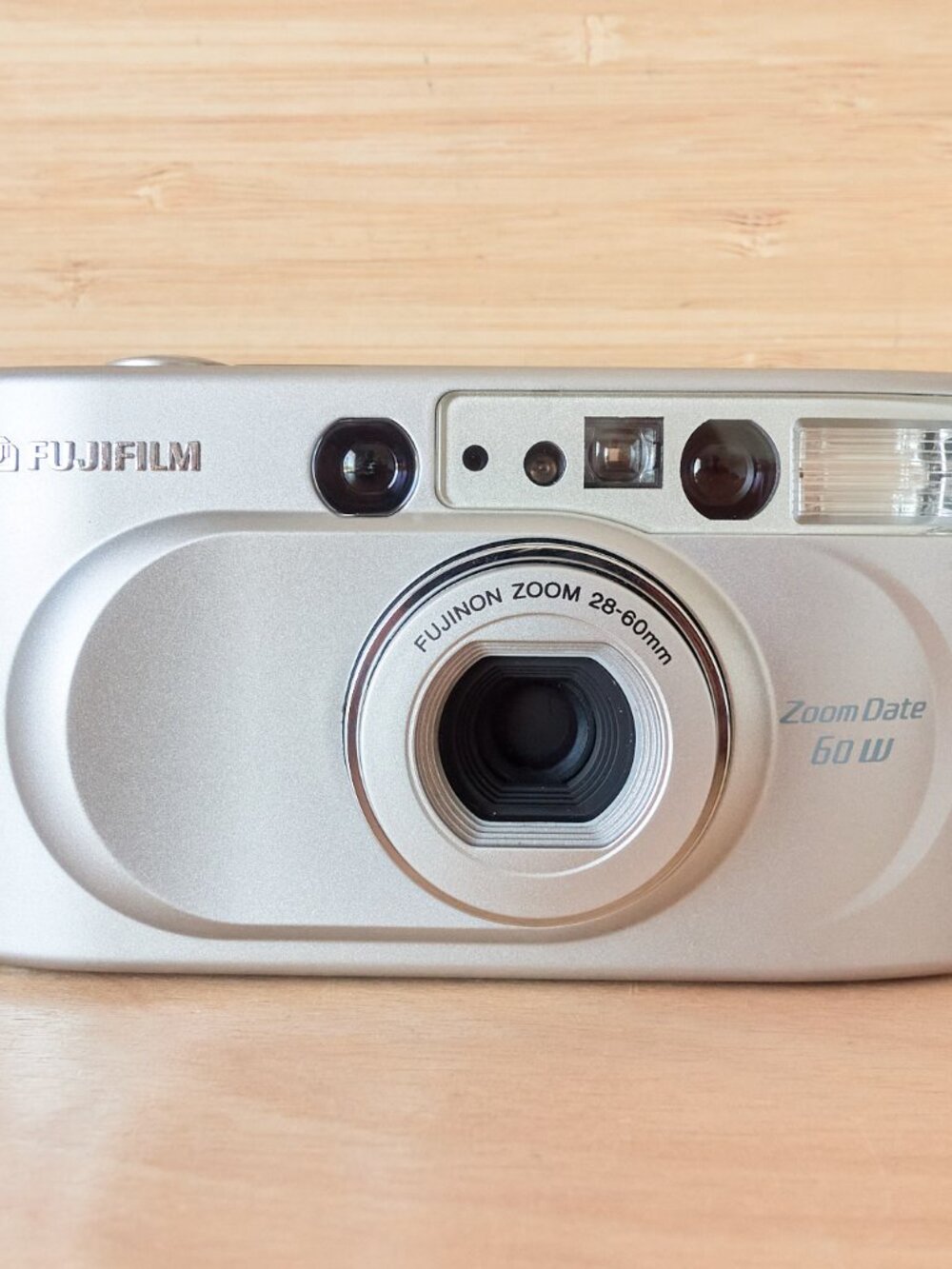 Fujifilm Zoom Date 60W 35mm Film Camera Silver Wide Angle Tested with Case